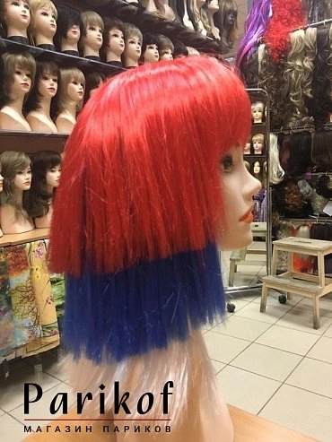 Парик из канекалона FUN112A white.blue.red купить в Москве фото 2