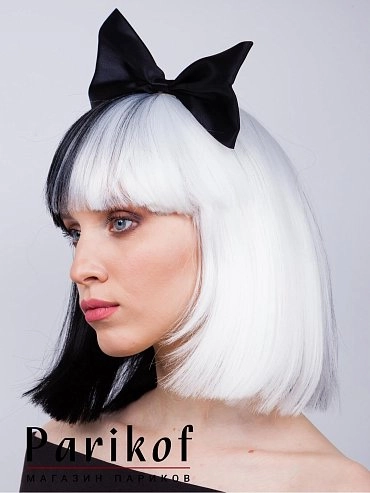 Парик из термоволокна Half black-white купить в Москве фото 2
