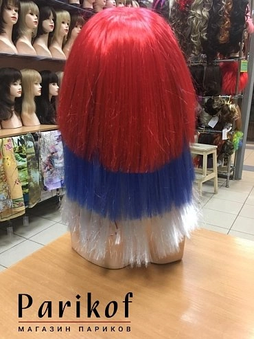 Парик из канекалона FUN112A white.blue.red купить в Москве фото 3