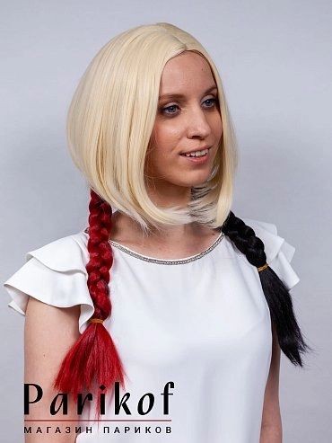 Парик из термоволокна Harley Quinn black-red 613 купить в Москве фото 4