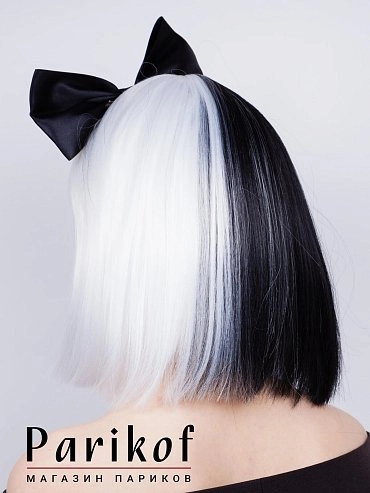 Парик из термоволокна Half black-white купить в Москве фото 3