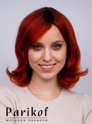 Женские парики из искусственных и натуральных волос рыжего цвета