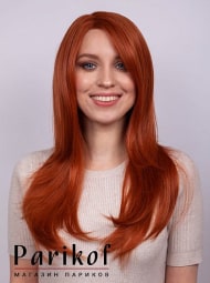 Женские парики из искусственных и натуральных волос рыжего цвета