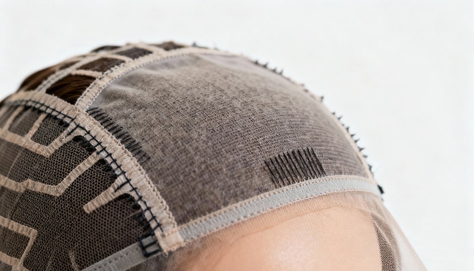 Монтюр парика обеспечивает надежную фиксацию и комфортную посадку, гарантируя естественный внешний вид изделия.