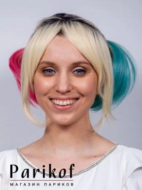 Парик Harley Quinn blue-pink 1.613