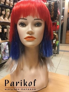 Парик FUN-112-A White/Blue/Red